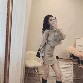 1978新款女装职业小香风套装裙子气质时尚泫雅秋款两件套洋气减龄