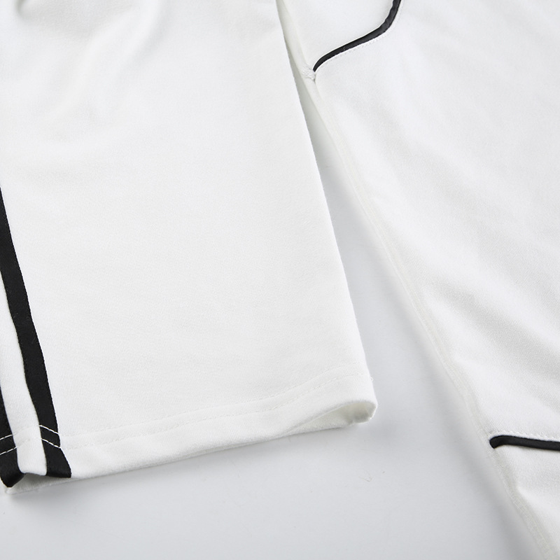 Felpa casual in stile americano con scollo rotondo e stampa di lettere, a blocchi di colore, vestibilità ampia, da donna, semplice da indossare durante il tragitto casa-lavoro_voghion.com