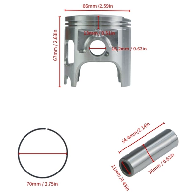 Motorcycle Engine Piston Cylinder and parts