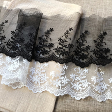 手工diy辅料网纱刺绣蕾丝花边棉线装饰衣服婚纱下摆宽14cm
