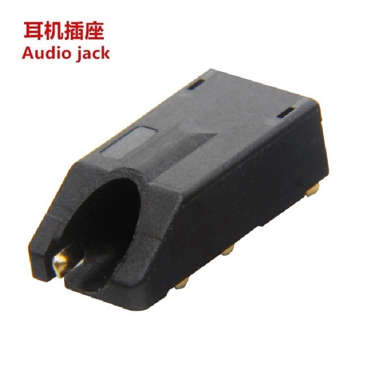 斜边3.5耳机插座4极 斜孔3.5声频插口四极 斜头3.5声频母座四段