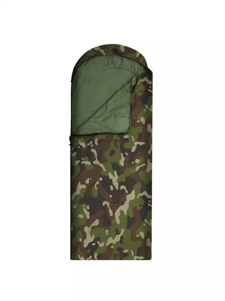 bolsa de dormir para adultos al aire libre bolsa de dormir gruesa cuatro estaciones para descansar en el interior camping sobre camuflado tipo bolsa de dormir de algodón hueco