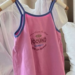 Summer Tank Dress for Girls, Super Stylish Children's Dress, Korean Version with Letter Print, Trendy and Cute Backless Dress 0026