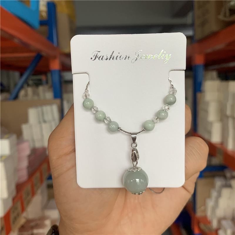 100张挂卡展示项链卡纸锁骨链diy配件材料颈链卡片饰品手链纸板