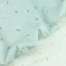 2.35米宽幅纯棉布田园蓝色碎花印花梭织布 全棉四件套床品斜纹布