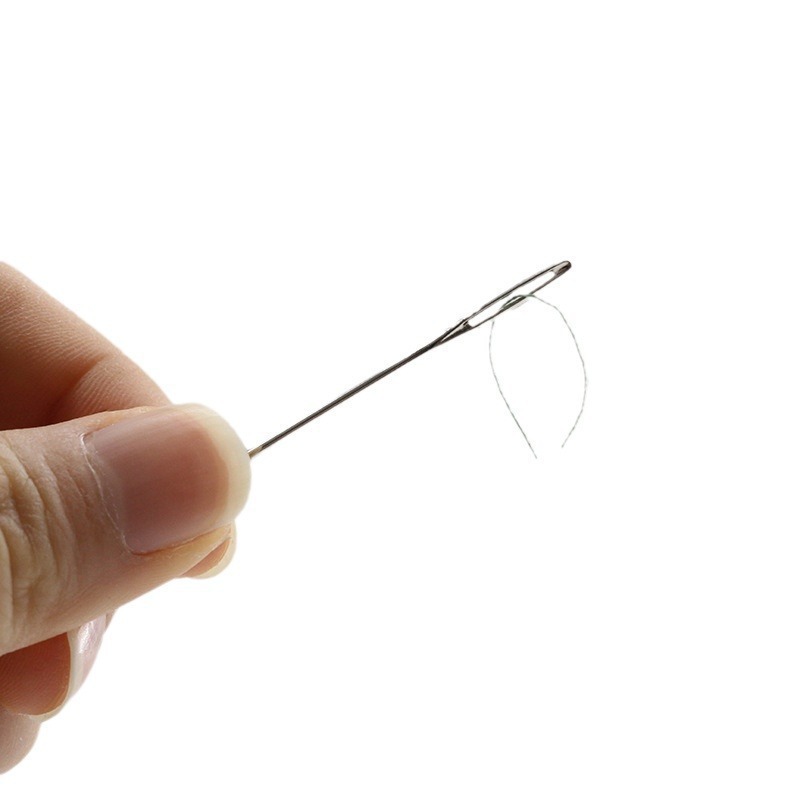 3 tamaños 15 ojos grandes agujas de coser a mano punta roma agujas de tejer a mano agujas de cuero agujas de acero agujas de agujeros grandes suéteres de lana agujas de cinta