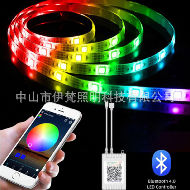 Tira de luz LED 12V 5050RGB que cambia de color 44 clave de infrarrojos Bluetooth APP Control de tira de luz de fondo atmósfera tira de luz