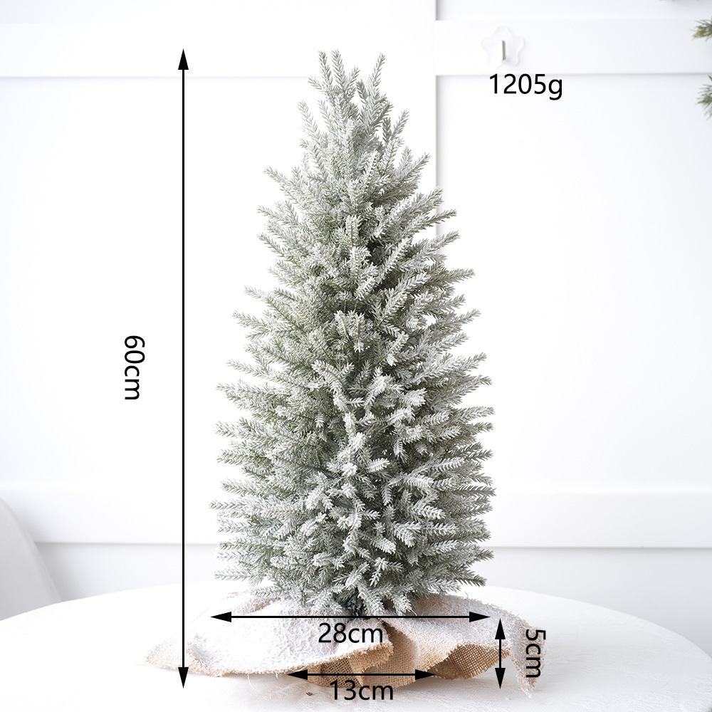 Decoración coreana del árbol de Navidad de escritorio PE flocado árbol de Navidad verde árbol de Navidad ventanas de decoración de la fiesta