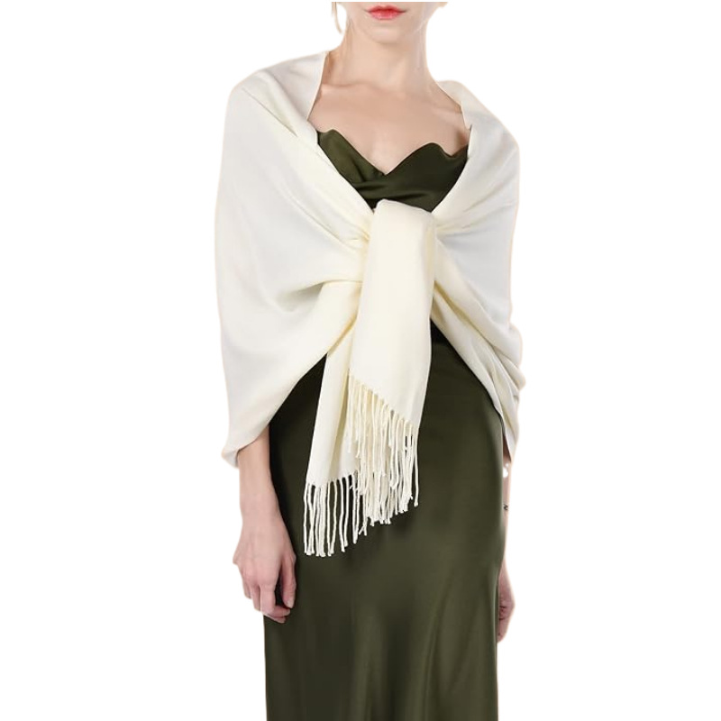Damenmode Langer Schal Winter Warm Großer Schal Abendkleid Kaschmirschal Hochzeitsschal Weich_voghion.com