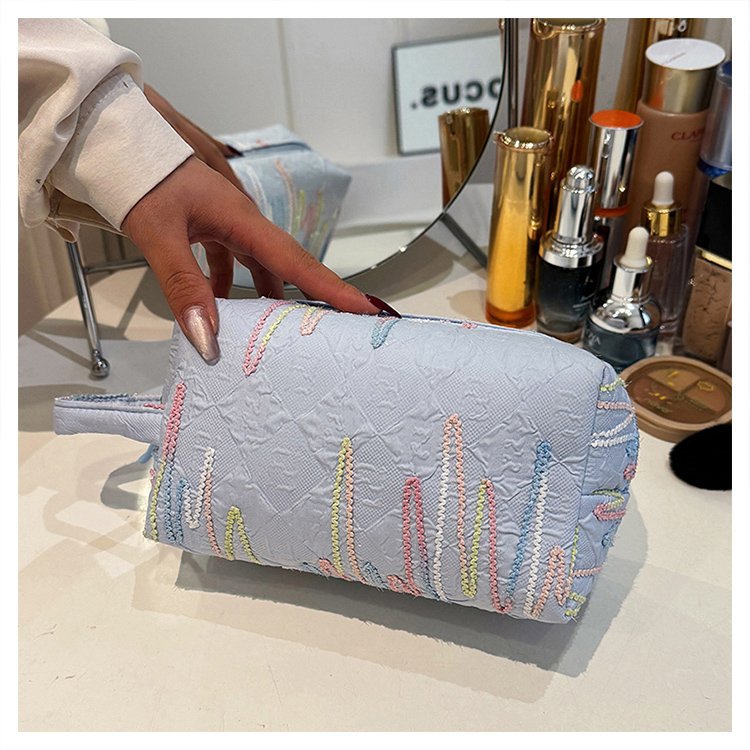 Bolsa de maquillaje 2024 nueva bolsa de almacenamiento de gran capacidad, bolsas de lavado portátiles, bolsas de lápiz, bolsas de papelería para estudiantes