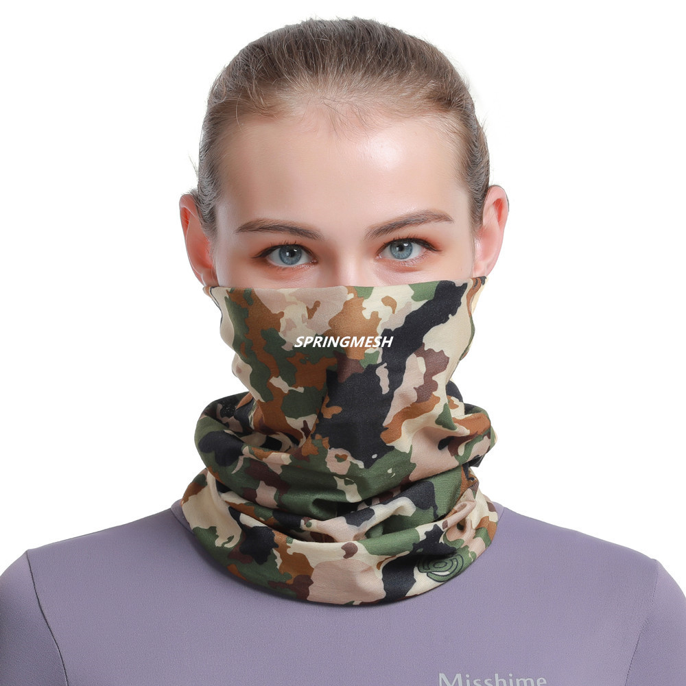 Outdoor sports versatile magic headscarf with logo printing, cycling neck gaiter, sun protection face mask, seamless neck cover