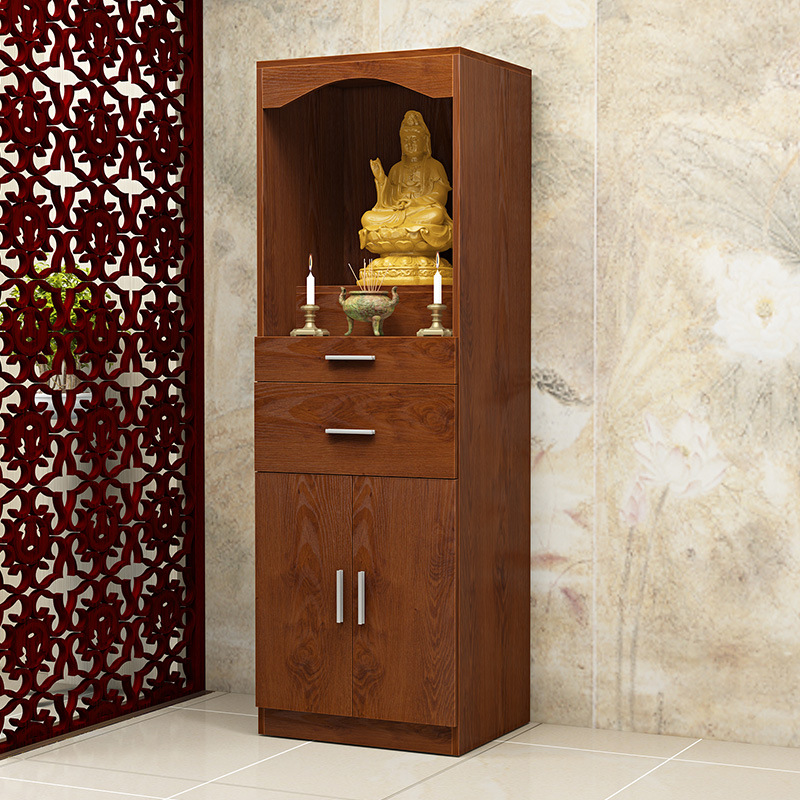 Altar for Home Use, Guan Gong and God of Wealth Altar, Guanyin Buddha Statue Altar, Buddhist Shrine Altar, Shrine Cabinet