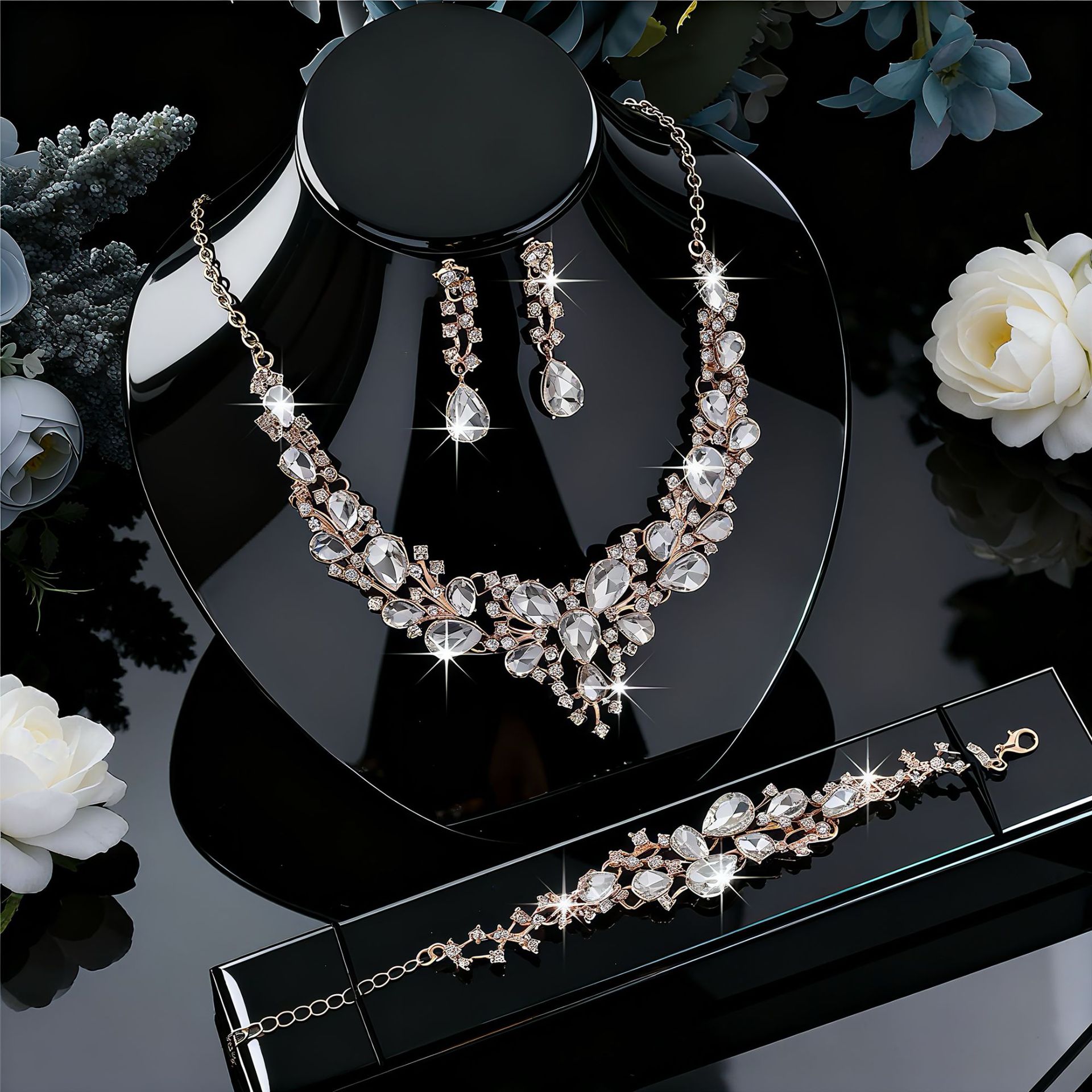 25273 rose gold three-piece set