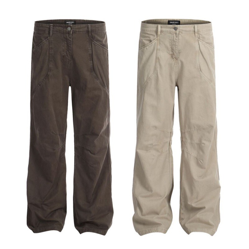 Trendy American Retro Casual Jeans for Men, Loose Straight Wide Legs, Slimming, Washed, Casual and Versatile Trousers Wholesale