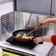 批发创意厨房可折叠铝箔灶台挡油板易清洗炒菜隔热防溅防油隔油板