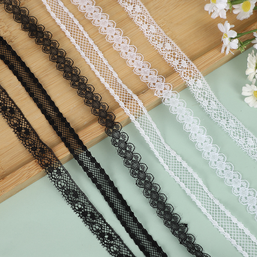 无弹花边织带装饰DIY1.5公分彩带花边条蕾丝花边水溶刺绣婚纱