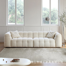 网红奶油风棉花糖莫语布艺沙发极简法式北欧羊羔绒BOBA复古沙发