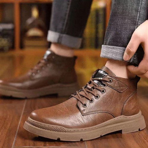 Men's Casual Warm Trendy Combat Boots Men Only Sell Men's Autumn/Winter Matchy Matchy Combat Boots 97