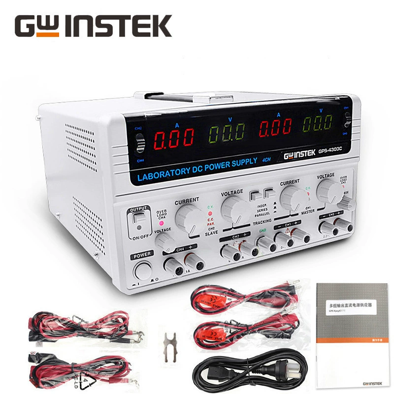 Guwei/GWinstek GPS-4303C 4 головки 0-30V/3A Регулируемый источник питания постоянного тока
