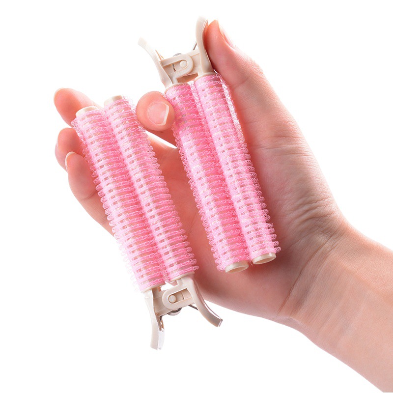 Net red hot Korean lazy air bangs curly hair root styling fluffy clip self-adhesive hair curling clip wholesale