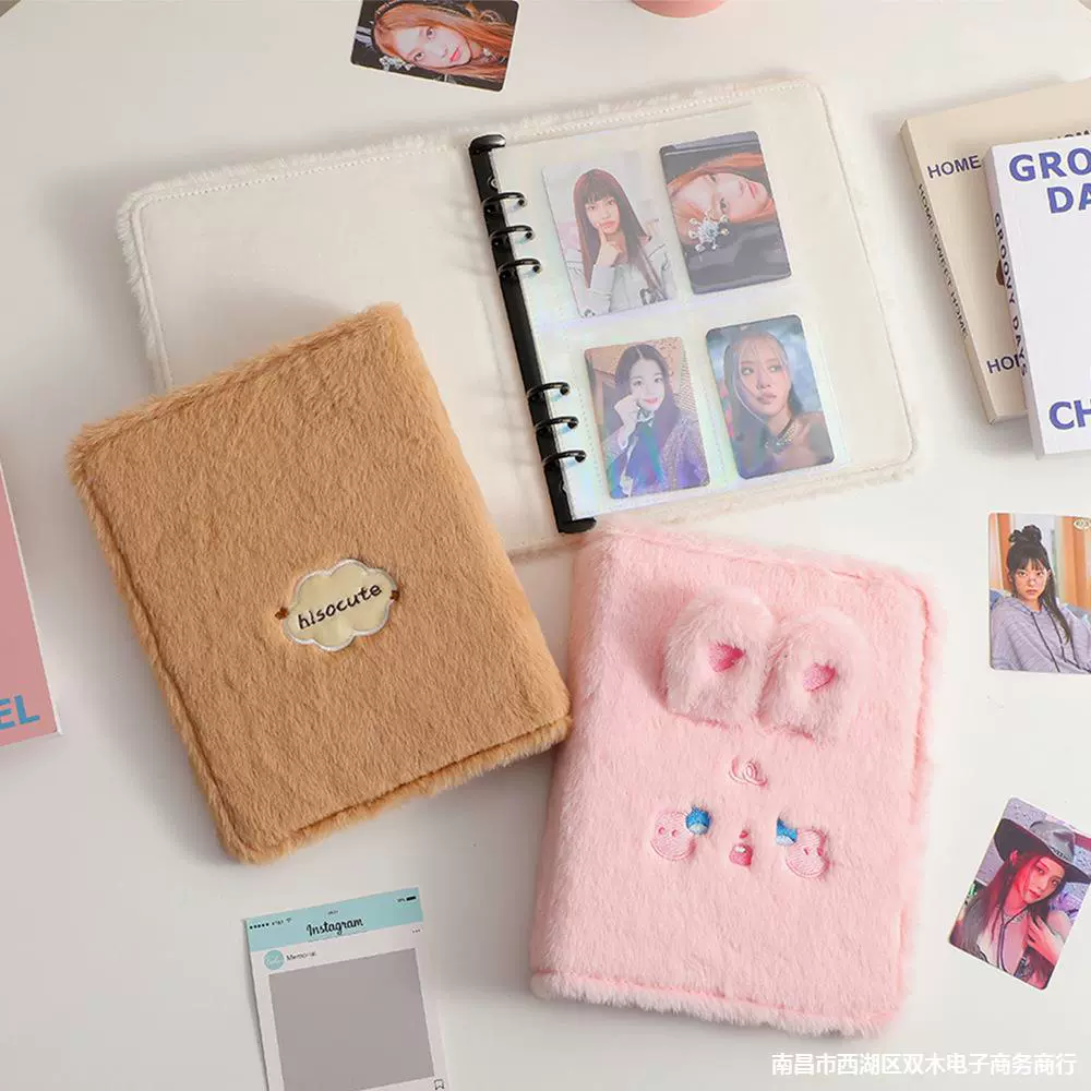 Polaroid, мультяшный плюшевый фотоальбом, система хранения для студентов, карточная книга, альбом карточек, держатель карт, отрывной лист, новая коллекция