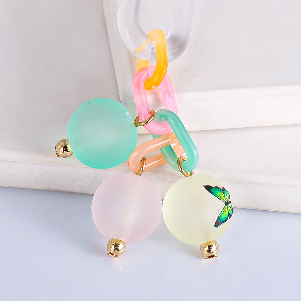 Nihaojewelry Colorful Bubble Long Round Ball Earrings Wholesale Jewelry display picture 10