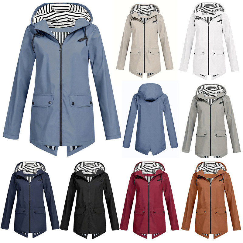2025 Amazon's Hottest Windproof Jacket Zipper Hooded Lightweight Outdoor Windproof Jacket Thin Outdoor Jacket for Women