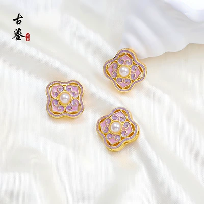 Lock Spacer Beads, Chinese | Zərgərlik ara hissələri - 7-sifang-ruyi-purple-175x175x5mm-hole-18mm