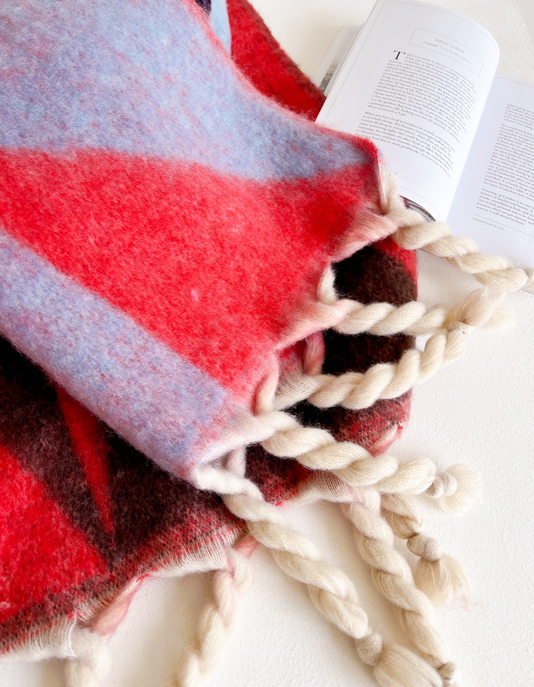 New Geometric Triangle Scarf Women in Winter with 100 Pairs of Tune, Green Hippocampus Hair Shawl for Women's Street_voghion.com