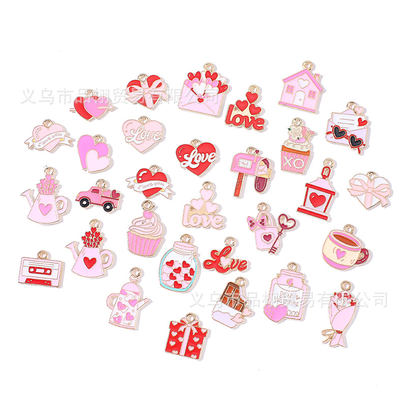 情人节礼物手链耳饰diy饰品配件钥匙扣小挂件喜鹊情缘吊坠手作