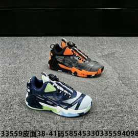 38-41码春秋新款皮面童鞋皮面儿童男童鞋运动鞋防水篮球鞋旋转扣