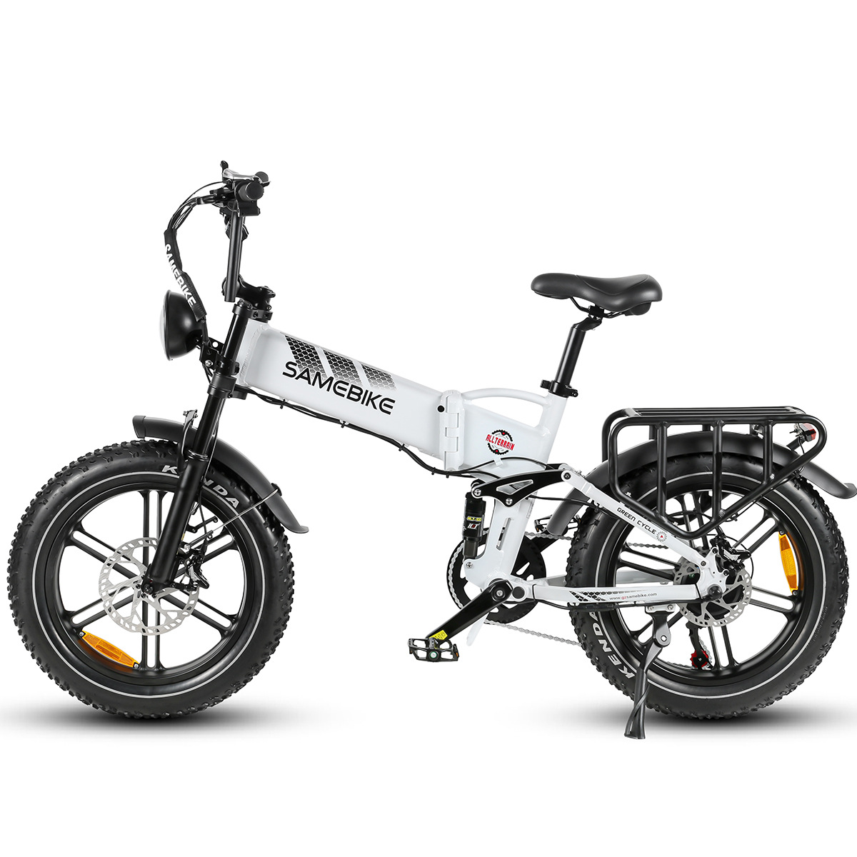 In stock at the US warehouse 20inch Full suspension fat tire folding electric bicycle cross-border dropshipping peak power 1800W