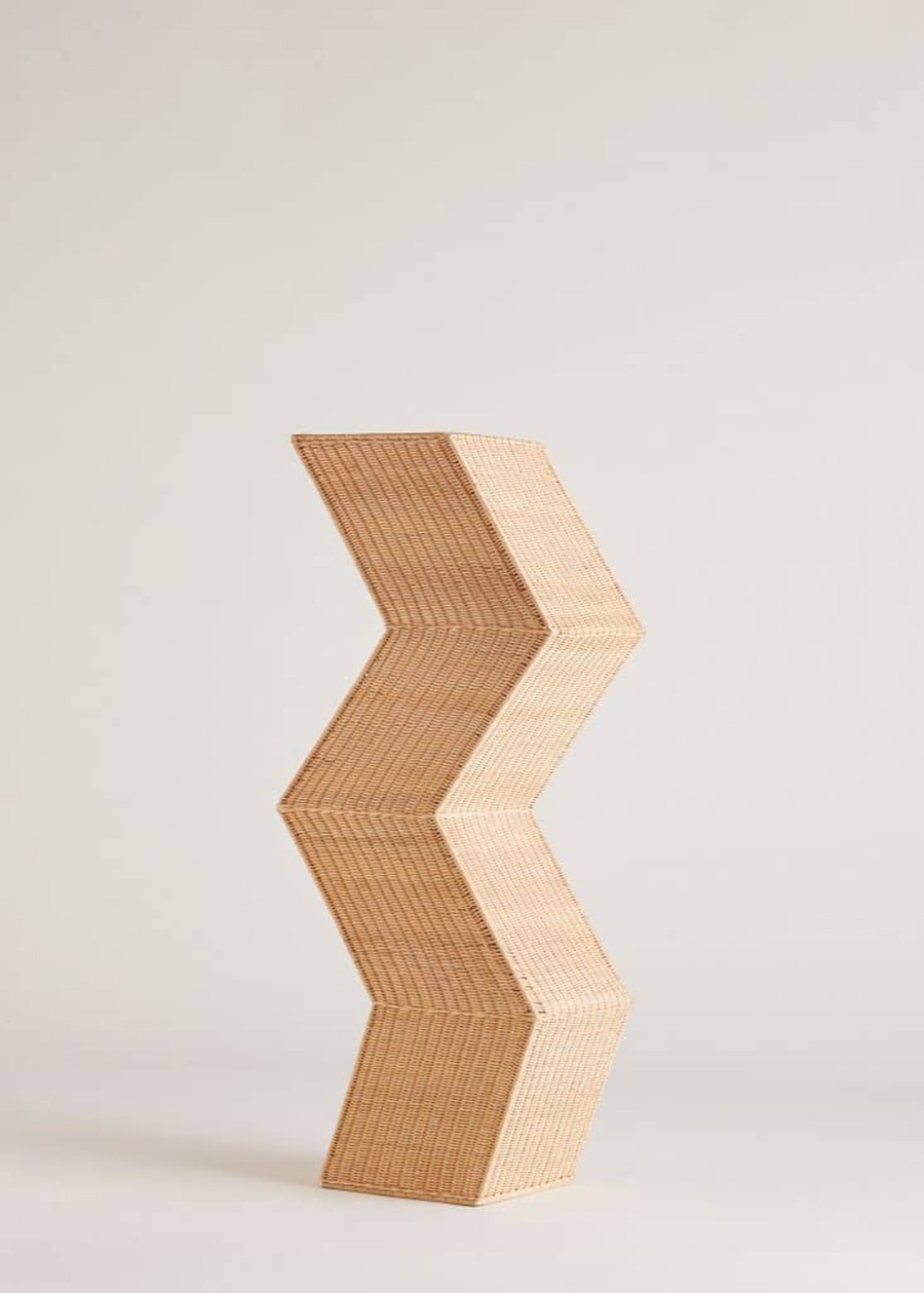 Estilo nórdico lámpara de pie sala de estar sofá cama y desayuno dormitorio de noche modelado geométrico hecho a mano ratán lámpara de pie decorativa