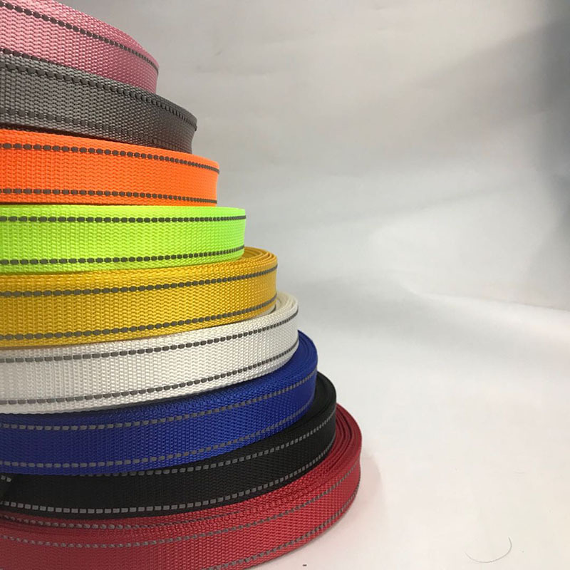 Orange Reflective Tape Running Edge Strip Imitation Nylon + 2 Jumper 2cm2.5cm Pet Leash Fabric