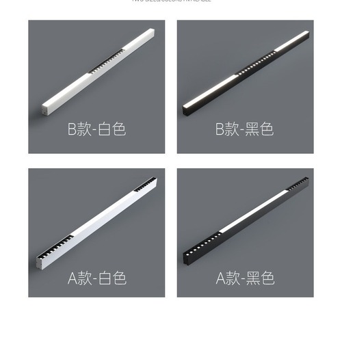 One-word long minimalist living room grille ceiling lamp 2024 new line lamp surface-mounted bedroom without main light lighting