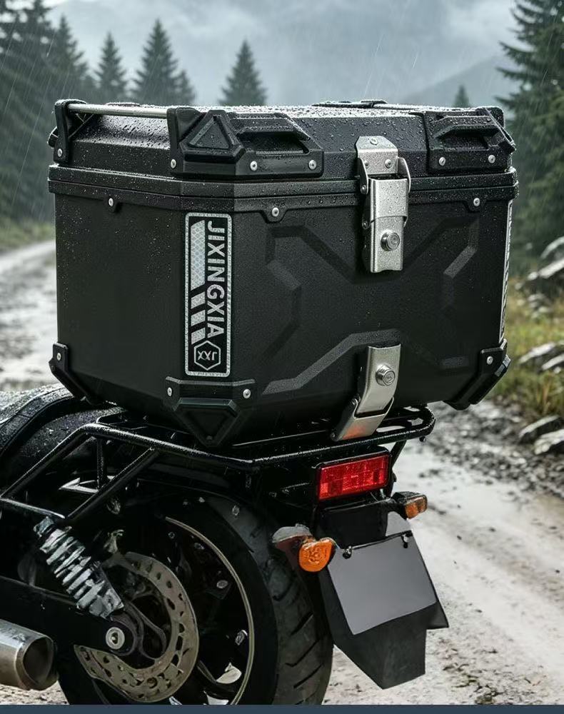 Quick-release thickened motorcycle trunk, universal large-capacity storage box for electric scooters and mopeds