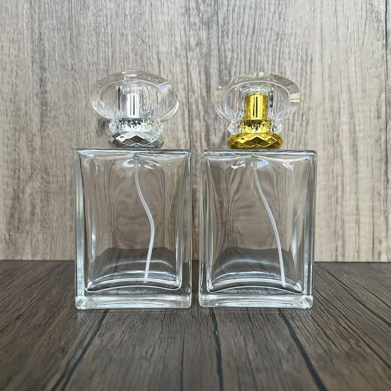 现货供应B070-100ml 便携四方玻璃香水瓶/分装瓶/喷雾瓶/按压空瓶