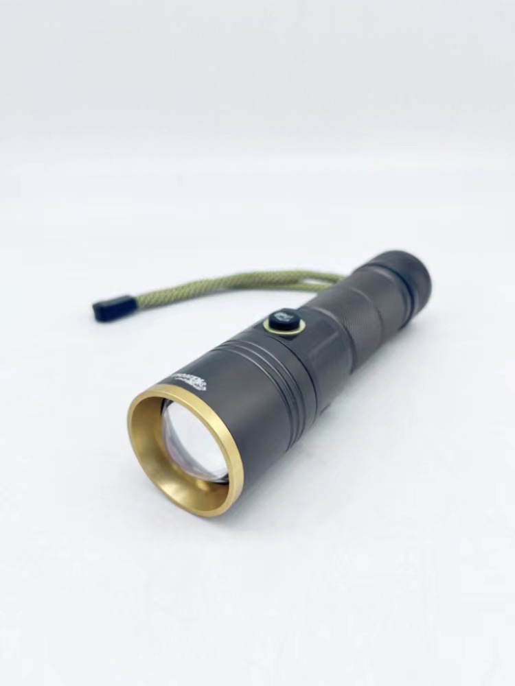 Kihu Ds60 Rechargeable Ultra-Bright Long-Range Led Outdoor Telescopic Zoom Bright Flashlight Laser Wick Waterproof