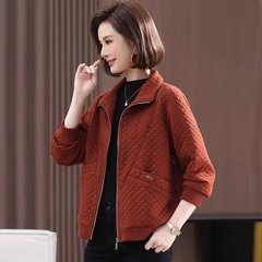代件2025早春新ファッション洋風カジュアル薄手菱格ジャケットがゆったりして痩せている上着