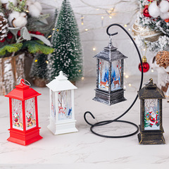 クロスボーダー卸売クリスマス炎風灯サンタクロース装飾クリスマスLED発光置物キャンドルスタンド