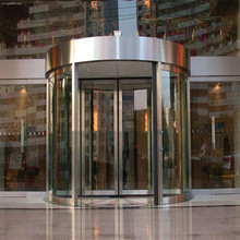 旋转门厂家设计不锈钢消防门 酒店大堂两翼三翼旋转门 防夹旋转门