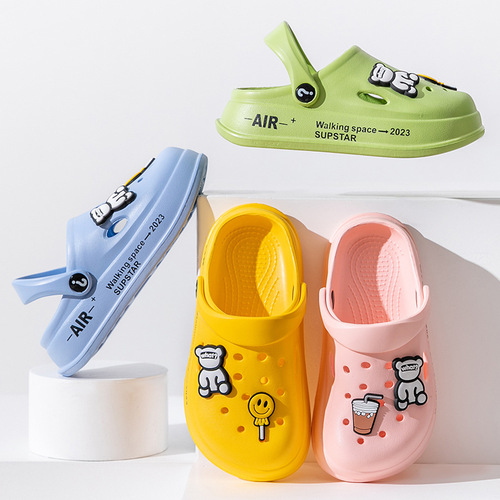 Children's slippers summer girls' non-slip boys' Baotou children's soft bottom clogs baby baby slippers wholesale