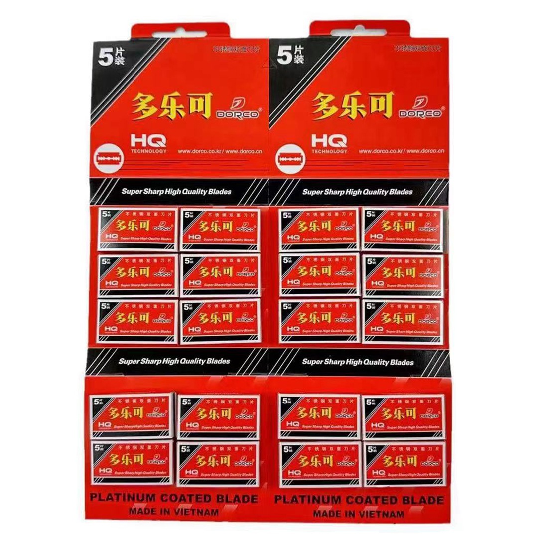 Doroko stainless steel double-sided blade manual old-fashioned shaving blade hair shaver 100 pieces