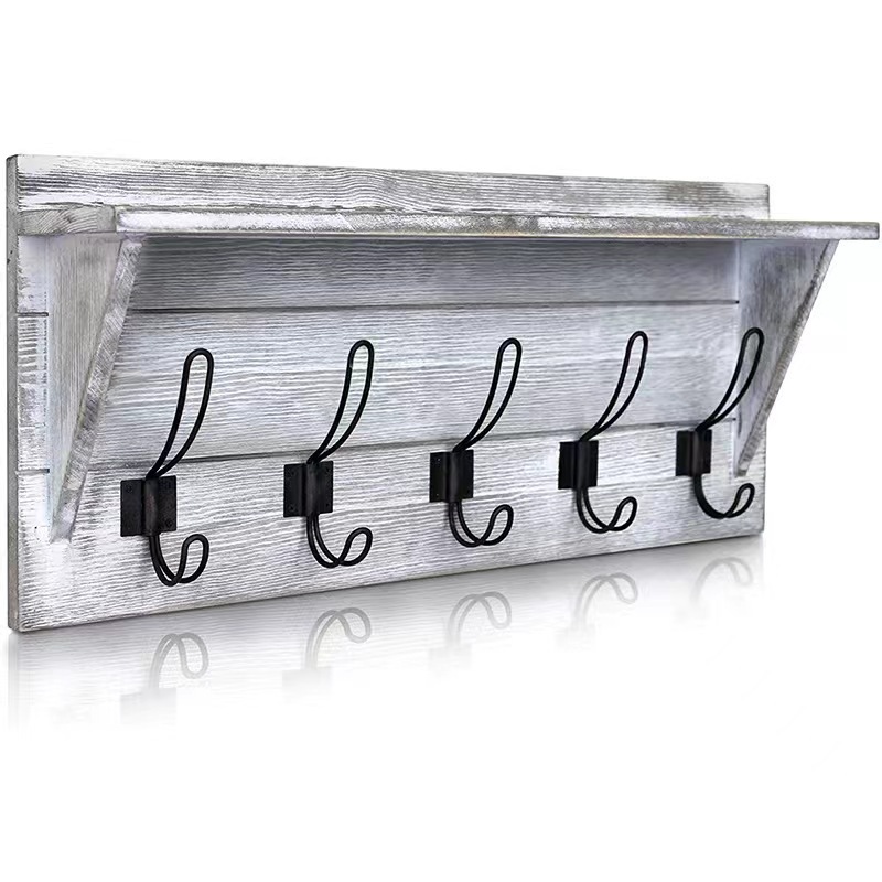 Perchero de estilo europeo fabricante de estantes de almacenamiento montado en la pared gancho de pasillo personalizado soporte de estante de almacenamiento montado en la pared