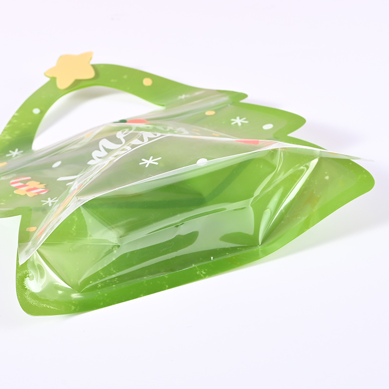 Cute Christmas Tree-Shaped Gift Bags, Customized Snack Packaging Bags, Birthday and Holiday Gift Bags, Cross-Border Foreign Trade