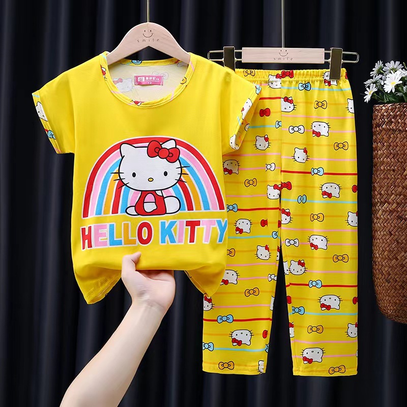 Z-manga larga corta-arco iris KT amarillo