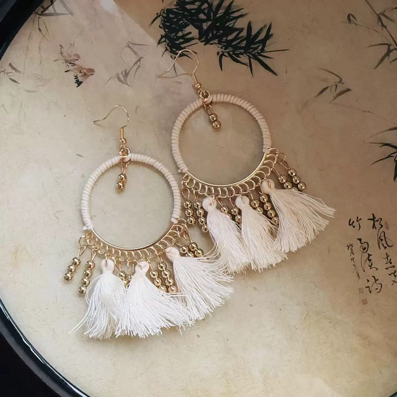 Ethnic earrings, boho style, high-end, ethnic style