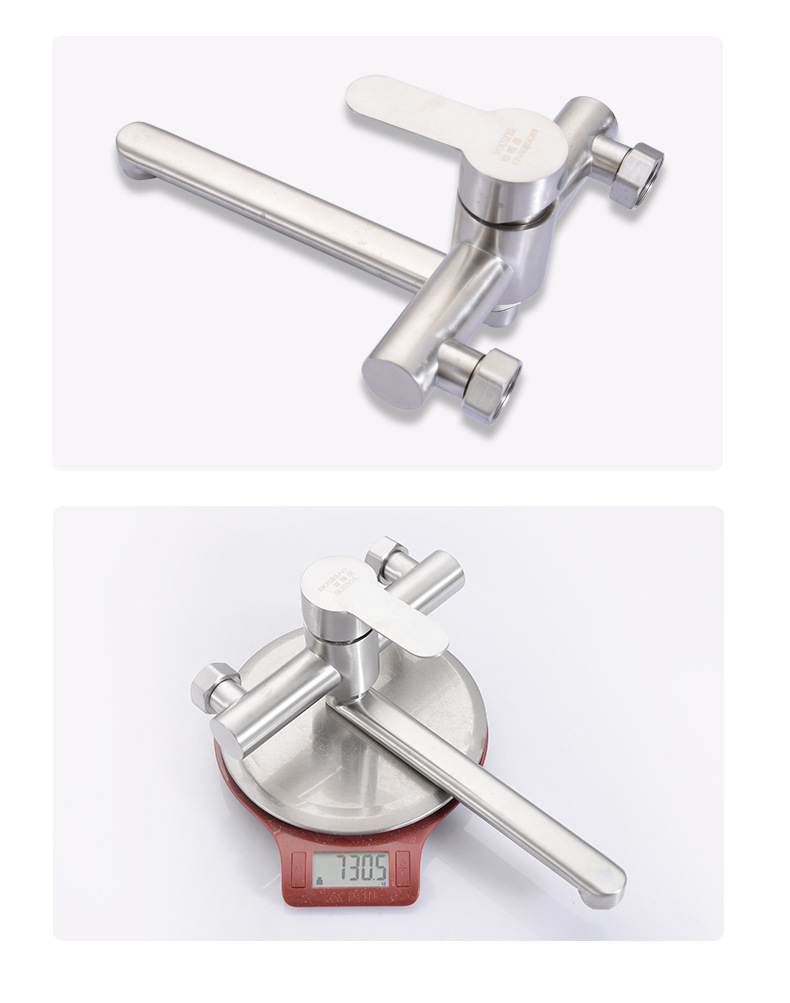 Cross-border Russian kitchen balcony wall-mounted concealed mixing valve with extended handle horizontal pipe water outlet shower faucet undefined