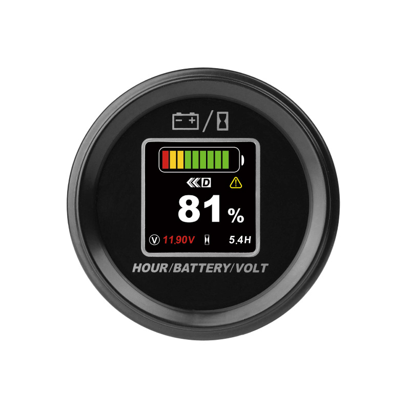 12V-48V铅酸锂电电量表叉车搬运车电池嘉佰达电量电压计时显示表