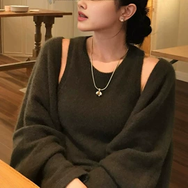 时尚休闲套装;女式针织衫;连衣裙